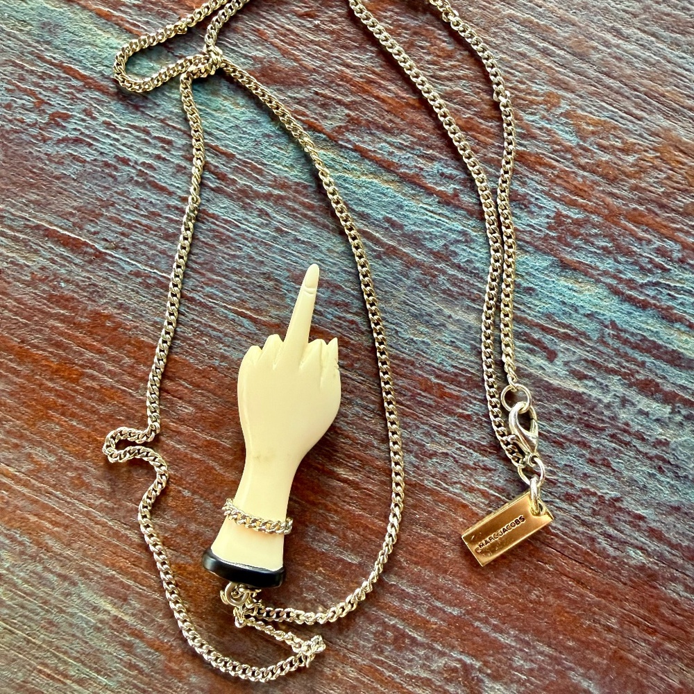 *SOLD* Vintage Marc Jacobs Middle Finger Necklace